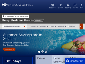 'spencersavings.com' screenshot