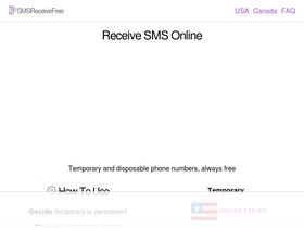 'smsreceivefree.com' screenshot