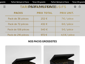 Parfums Privee homepage screenshot
