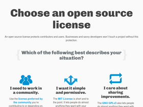 'choosealicense.com' screenshot