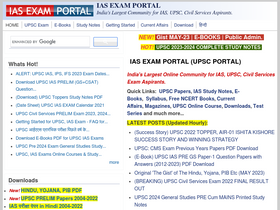 'iasexamportal.com' screenshot