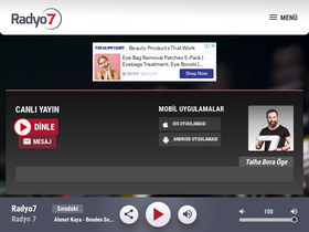 'radyo7.com' screenshot
