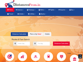 'distancesfrom.in' screenshot