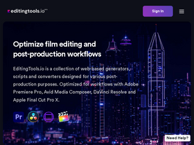 'editingtools.io' screenshot