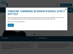 'revenuquebec.ca' screenshot