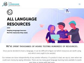 'alllanguageresources.com' screenshot