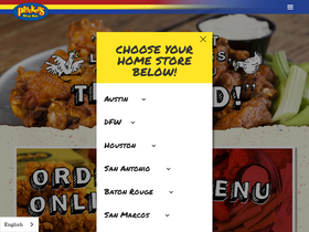 'pluckers.com' screenshot