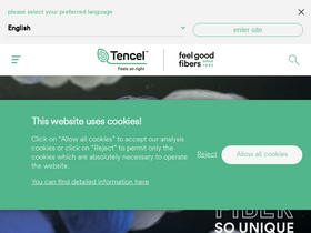'tencel.com' screenshot