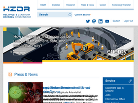 'hzdr.de' screenshot