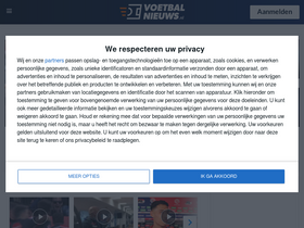 'voetbalnieuws.nl' screenshot