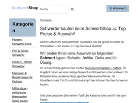 'schwertshop.de' screenshot
