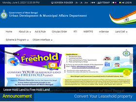 'wburbanservices.gov.in' screenshot