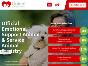 'unitedsupportanimals.org' screenshot