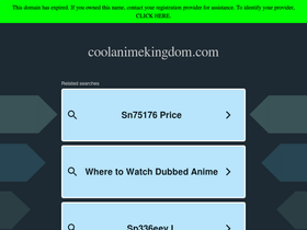 coolanimekingdom.com homepage screenshot