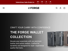 Forge Wallet homepage screenshot