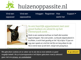 'huizenoppassite.nl' screenshot