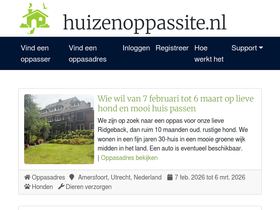 'huizenoppassite.nl' screenshot