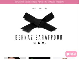 behnazsarafpour.com homepage screenshot
