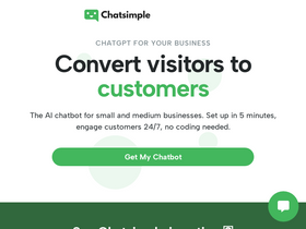 Chatsimple - AI chatbot for 24/7 lead generation and conversion