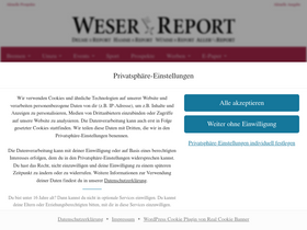 'weserreport.de' screenshot