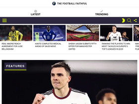 'thefootballfaithful.com' screenshot