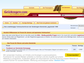 'geizkragen.com' screenshot