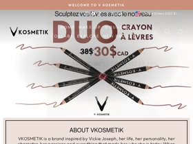 vcosmetic.ca homepage screenshot