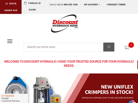 'discounthydraulichose.com' screenshot