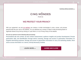 'cinqmondes.com' screenshot
