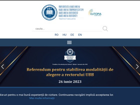 'ubbcluj.ro' screenshot