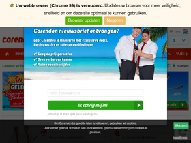 'corendon.be' screenshot