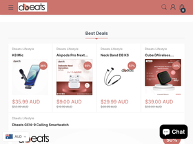 dbeats-lifestyle.com homepage screenshot
