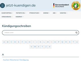 'jetzt-kuendigen.de' screenshot