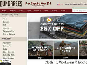 'dungarees.com' screenshot