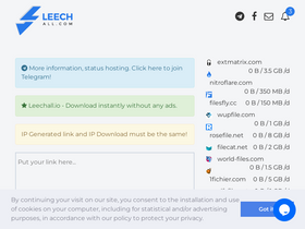 'leechall.com' screenshot