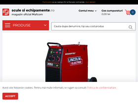 'sculesiechipamente.ro' screenshot