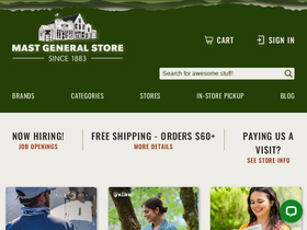 'mastgeneralstore.com' screenshot