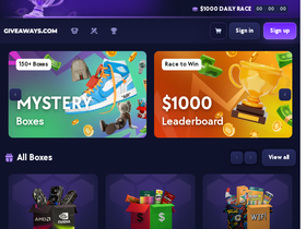 giveaways.com homepage screenshot