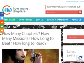 'howmanychapters.com' screenshot