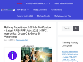 'indianrailwayrecruitment.in' screenshot