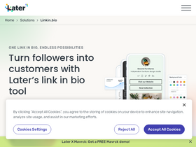 'linkin.bio' screenshot