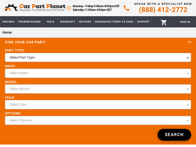 'carpartplanet.com' screenshot