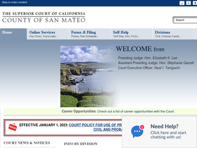 'sanmateocourt.org' screenshot