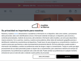'muebleslafabrica.com' screenshot