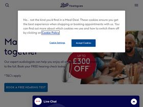 'bootshearingcare.com' screenshot