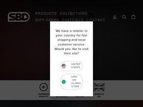 'sbdapparel.com' screenshot