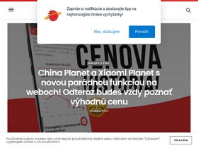 'chinaplanet.sk' screenshot