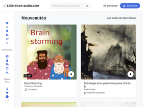 'litteratureaudio.com' screenshot