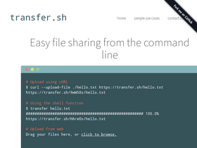 'transfer.sh' screenshot