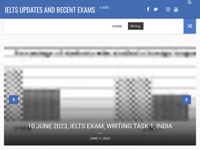 'ieltsupdatesandrecentexams.com' screenshot